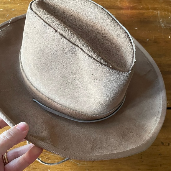 Henschel Hat Brown Leather Suede Aussie Outback - Picture 4 of 8